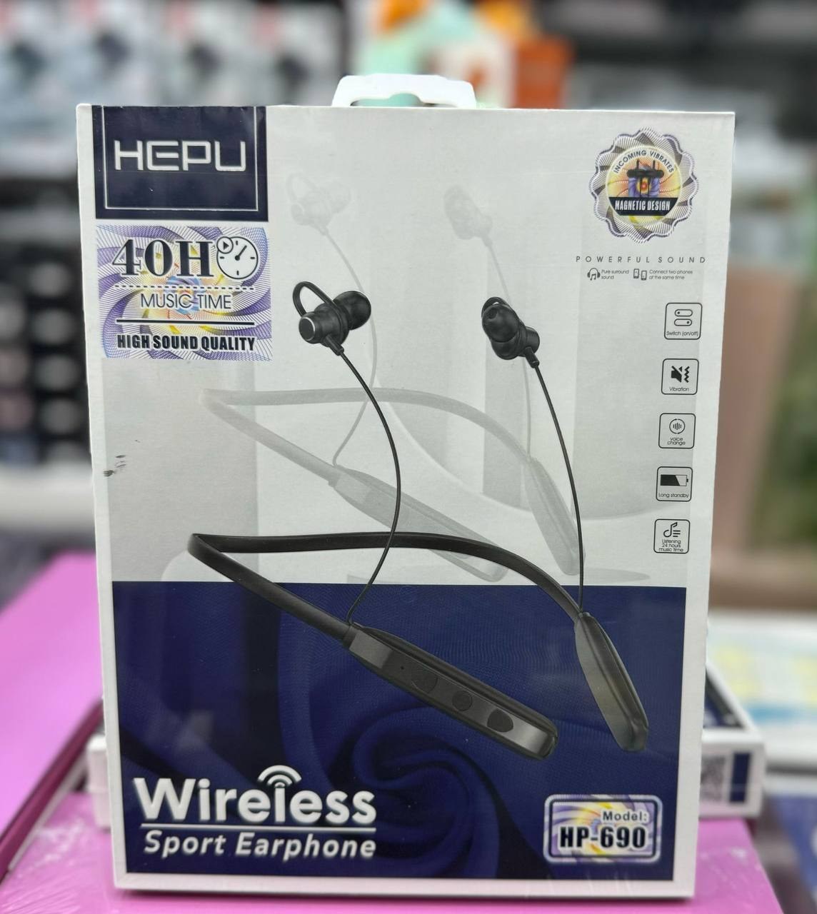 هندزفری گردنی hepu مدل HP690 مناسب برای سفیران اسنپ (اصلی با گارانتی 12 ماهه)